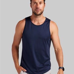 BYLT Performance+ Drop-Cut Tank Navy Large (NWT)